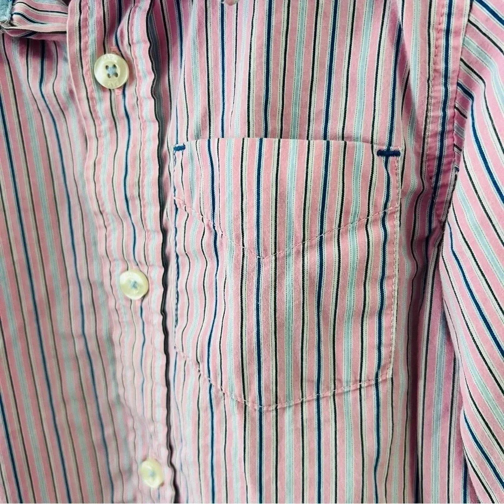 Baby Gap toddler boys 2 years 2T pink blue stripe dress shirt